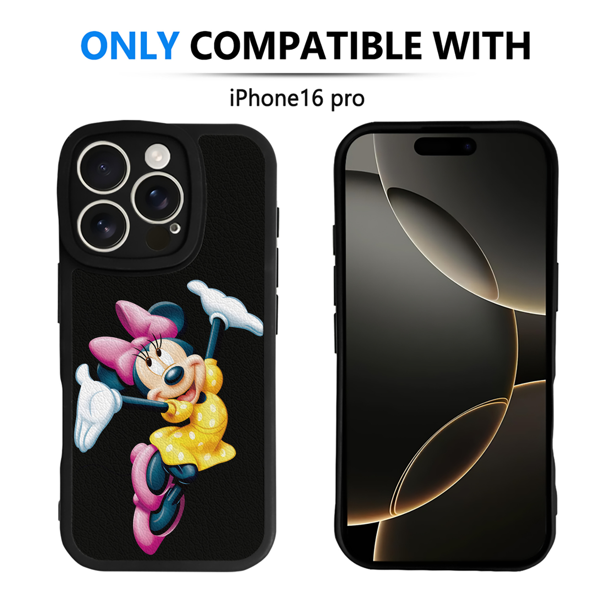 （画像用） ミッキーマウス Mickey Mouse 【iPhone 16シリーズ対応】シリコンスマホケース（レザー調） 材質：シリコン
